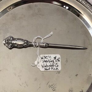 Antique Webster Company 925 Sterling Silver Handle Nut Pick 22.25g